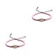 thumbnail image 2 of Juego de pulseras trenzadas de concha sweethay Día de San Valentín color Rosa, 2 of 6