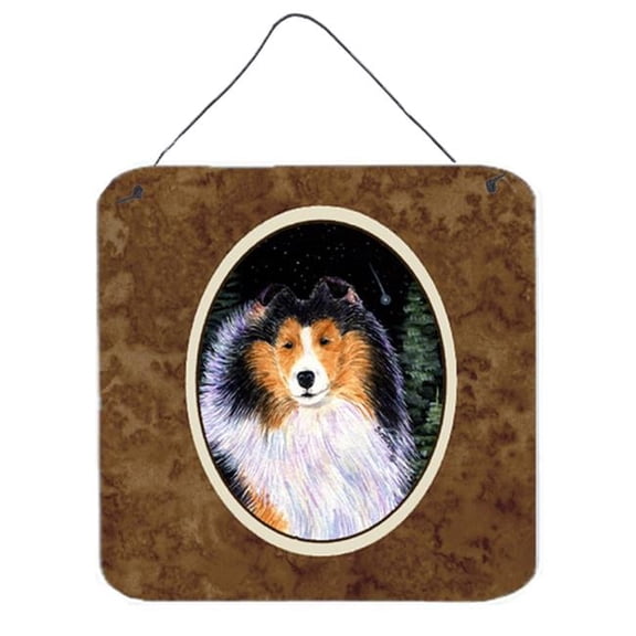 Carolines Treasures  Starry Night Collie Aluminium Metal Wall or Door Hanging Prints
