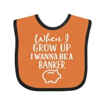 Inktastic Banker Future Job Boys or Girls Baby Bib