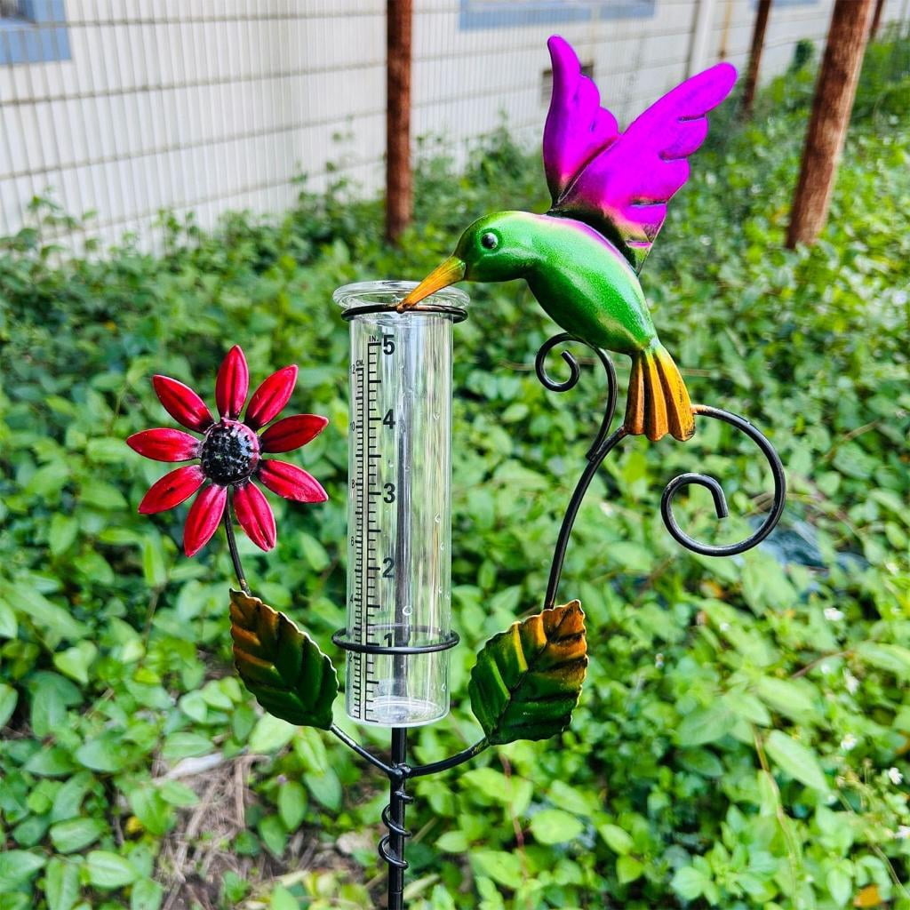 Giaone Appealing Garden Decor Iron Rain Gauge Shaped As A Flying Creature For Easy Precipitation