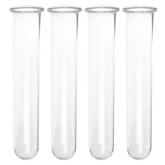 ACDANC 4Pcs Clear Test Tubes for Plant Propagation Station Clear Glass Plants Tube Hydroponic Vase Test Tube Glass Vase