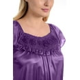 thumbnail image 5 of EZI Nightgowns for Women - Soft & Breathable Satin Night Gowns for Adult Women - Medium to Plus Size Womens Sleep Shirts - Knee-Length Nightgown, 5 of 9