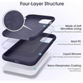 thumbnail image 3 of Liquid Silicone Case for iPhone 11 (6.1''), [Scratch-Resistant, Anti-Fingerprint, Shockproof] Protective Slim Fit Phone Case, 4-Layer Cover with Microfiber Lining, Silky-Soft Touch, Deep Purple, 3 of 14