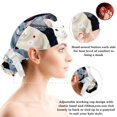 Colored Chinchilla Pattern Bandana Caps Sweatband with Hair Scrunchies