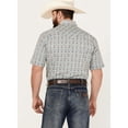 thumbnail image 4 of Panhandle Men's Rough Stock By Distressed Southwestern Short Sleeve Stretch Beige/Khaki X-Large, 4 of 4