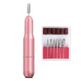 thumbnail image 1 of Kit portátil para esculpir uñas con 6 cabezales intercambiables, diseño ergonómico y ajuste de velocidad/dirección, alimentado por USB, color rosa dorado., 1 of 7