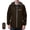 Brown, variant on HOMLUX Enhanced Edition Packable Rain Jacket Men with Reflective Zipper, Weather-Resistant Hooded Jacket, Lightweight for Running, Hiking, Cycling, Camping and Travel (Yellow, XXL)