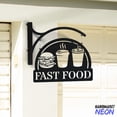 thumbnail image 2 of Handmadetneonsign Fast Food Hanging Sign, Burger Restaurant Outdoor Hanging Sign, Metal Business Sign 96702, 2 of 5