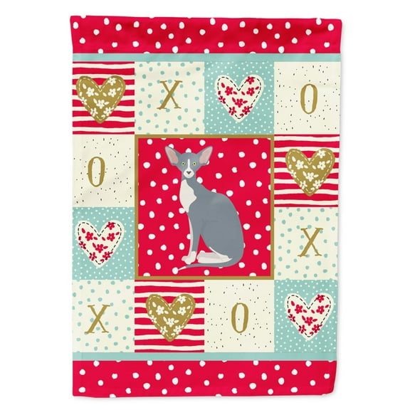 Carolines Treasures CK5779CHF Peterbald Cat Love Flag Canvas House Size Large multicolor