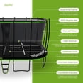 thumbnail image 3 of JumpFlex 17' Trampoline MEGA Outdoor Playset with Net and Ladder, Green/Black, 3 of 7
