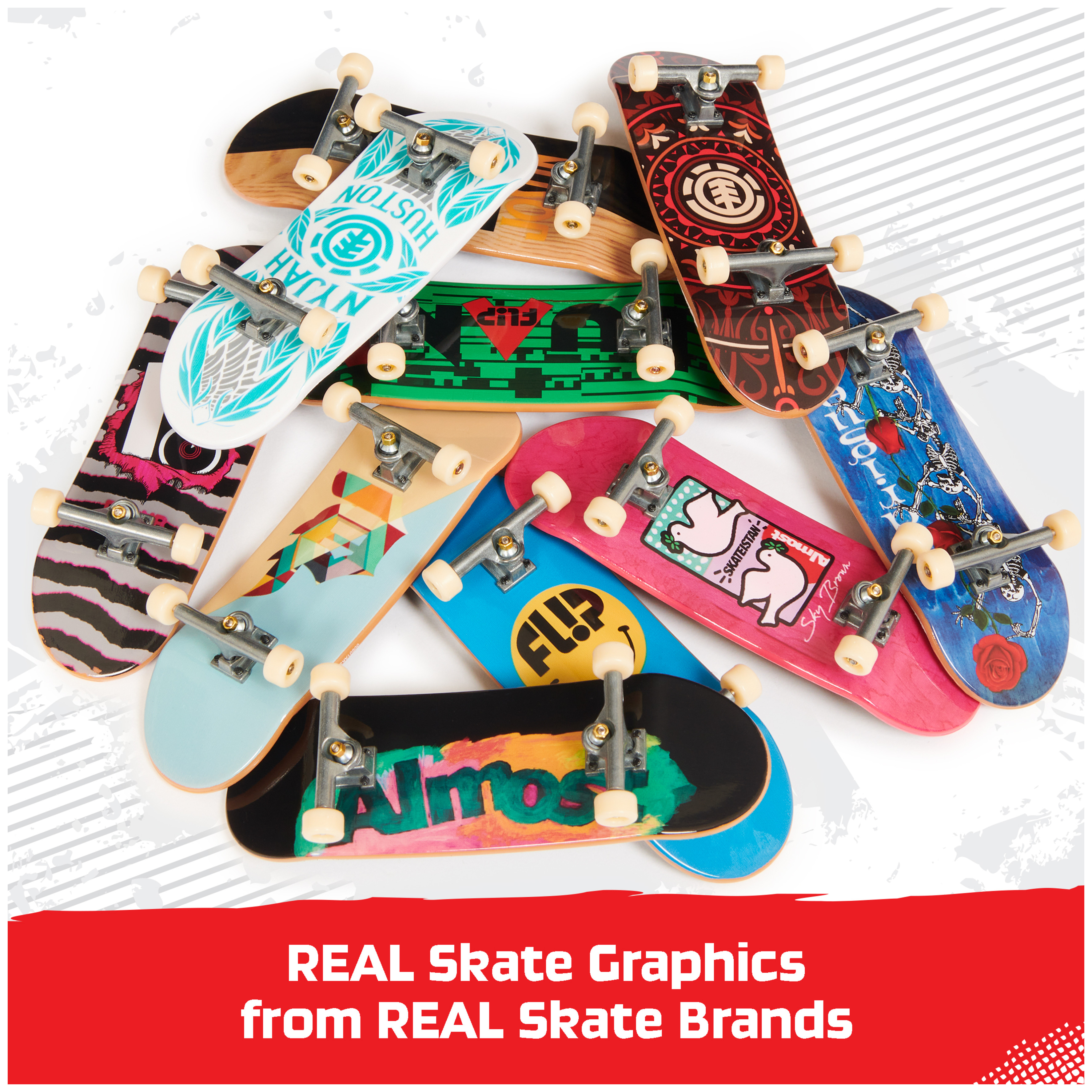 Tech Deck, DLX Pro 10-Pack of Collectible Fingerboards, For Skate Lovers, Kids Toy for  Ages 6 and up - image 3 of 7