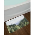 thumbnail image 2 of Evergreen Bath Mat, Mountainous Pine Forest in Poklijuka Slovenia Foggy Sky High Setting, Plush Bathroom Decor Mat with Non Slip Backing, 29.5" X 17.5", Pale Ceil Blue Green, by Ambesonne, 2 of 2