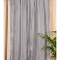 thumbnail image 3 of The Art Box Gauze Linen Curtains Striped Black Textured Curtains Rod Pocket Living Room Bedroom Drapes Linen Curtains Pack of 2, 52"W x 63L" in, 3 of 5