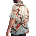 thumbnail image 3 of Tree Men's Short Sleeve Shirts with Spread Collar Tops, Casual Printed Poplin Shirt, Button Down Short Summer Beach Shirts - Unisex, 3 of 6