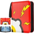 thumbnail image 1 of JZWAL-Card Binder 4 Pocket, Trading Card Holder Fits 400 Cards With 50 Removable Sleeves, Portable Collection Card Ablum, Game Card Case book With Zipper, 1 of 4