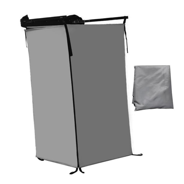 Tienda de ducha lateral para vehículos, ducha portátil, vestidor, refugio de privacidad para remolques, furgonetas, SUV, camiones y automóviles. Gris