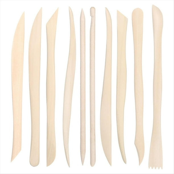 50 Herramientas de Madera para Esculpir Arcilla, Herramientas de Modelado de Arcilla de Doble Punta de 6,2 Pulgadas, Herramientas para Esculpir Arcilla Polimérica.