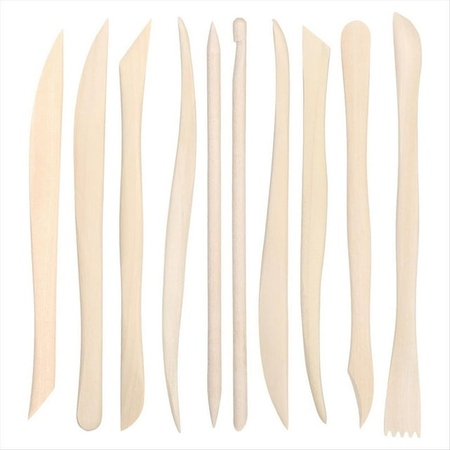 50 Herramientas de Madera para Esculpir Arcilla, Herramientas de Modelado de Arcilla de Doble Punta de 6,2 Pulgadas, Herramientas para Esculpir Arcilla Polimérica.