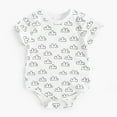 thumbnail image 4 of Bodysuits for Boys and Girls Short Sleeve Lines Prints Crew Neck Summer Comfortable Casual Kids Jumpsuits Children Clothes for 6-12 M, 4 of 7