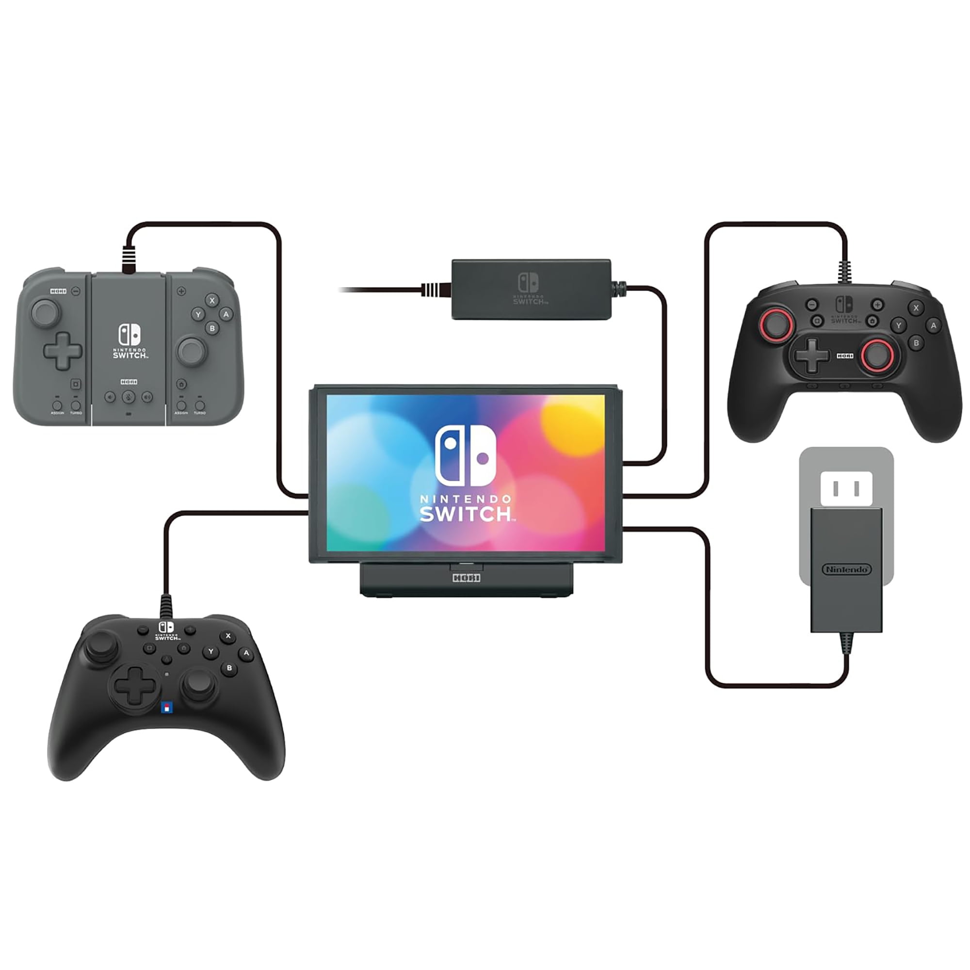 hori multiport usb stand for nintendo switch