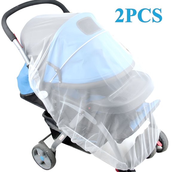 AUQ 2PCS Baby Stroller Mosquito Net For Bed, Car Seats, Cradles
