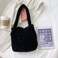thumbnail image 2 of Bolso de mano de moda para mujer, bonitos de hombro de felpa, gran capacidad para otoño e invierno, 2 of 6
