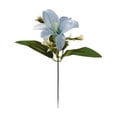thumbnail image 2 of Blue Artificial Lily & Baby's Breath Bouquet Plastic Faux Flowers Hand-Tied - 12.2in Wedding Centerpiece Decor, 2 of 6