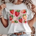 thumbnail image 2 of Taste and See That The Lord is Good Strawberry T-Shirt, White and Natural  Christian Faith Tee, 2 of 10