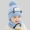 thumbnail image 2 of Favoffer Baby Beanie Hat Scarf, Newborn Toddler Winter Warm Knit Cap, Fleece Lining Winter Warm HAT for Little Boys Girls, 2 of 7