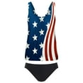thumbnail image 3 of Dihao Two Piece Swimsuit for Women Independence Day Summer Hot Sales Plus Size Tankini 2 Piece Bikini Sets Women's Printed Sling Swimwear Tank Tops with Underwear 2 PC Bathing Suit Swimming Suit, 3 of 3
