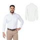 thumbnail image 2 of Camisa de Gabardina Manga Larga para Caballero, Color Blanco, Talla Extra Grance, 50% Algodón y 50% Poliéster. Yazbek C0607, 2 of 3