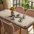thumbnail image 3 of Western Star Brown Table Cloths for 3 Foot Rectangle Tables, Texas Stars Retro Farmhouse Buffalo Plaid Patio Waterproof Elastic Fitted Tablecloths, Washable Rectangular Table Cover for Camping, 3 of 8