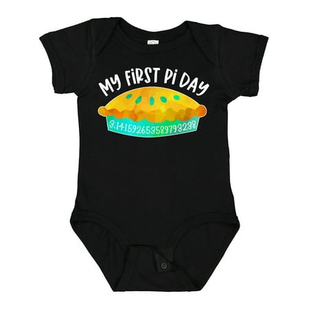 

Inktastic My 1st Pi Day Blue Green Pie Pan Pun Gift Baby Boy or Baby Girl Bodysuit