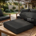 thumbnail image 2 of Pakunoda 22" X 24" Patio Furniture Cushion Covers, 2 Set of Waterproof Outdoor Deep Seat Cushion Replacement Slipcovers, Outdoor Cushion Covers with Zipper for Patio Furniture, Black, 2 of 7
