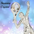 thumbnail image 5 of Matashi  Silver Plated Tennis Player Figurine Embellished w Crystals, Gift for Sports Fan, Desk Accessories, Trophy, Office Décor, 5 of 5
