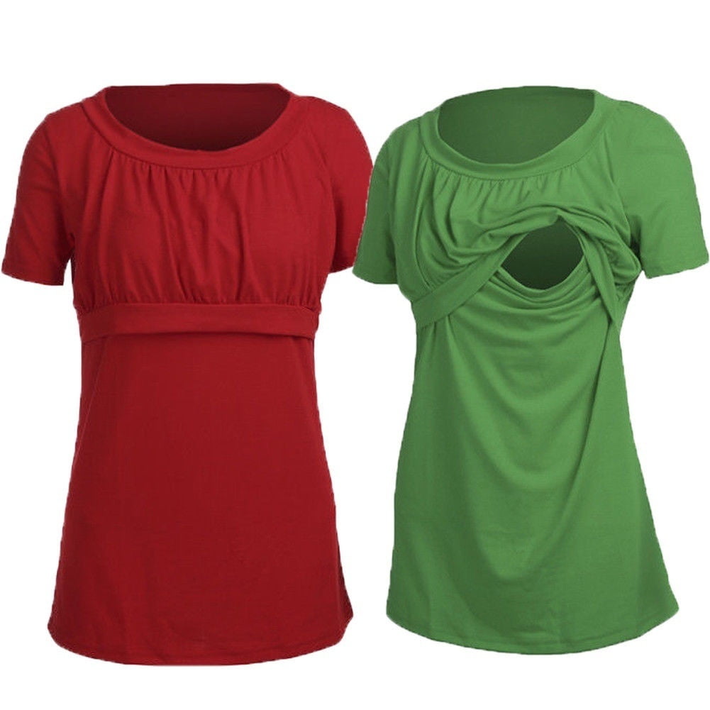 T-shirts Pregnancy Clothing Maternity Clothes Women/'s Breastfeeding Tops Nursing