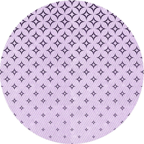 Ahgly Company Indoor Round Patterned Rich Lilac Purple Area Rugs, 8' Round