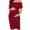 Red, variant on Jacenvly New Dresses Maternity Pictures Women'S Maternity Dress Off Shoulder Ruffle Sleeveless Bodycon Dress for Baby Shower Maternity Dress Plus Size Red L