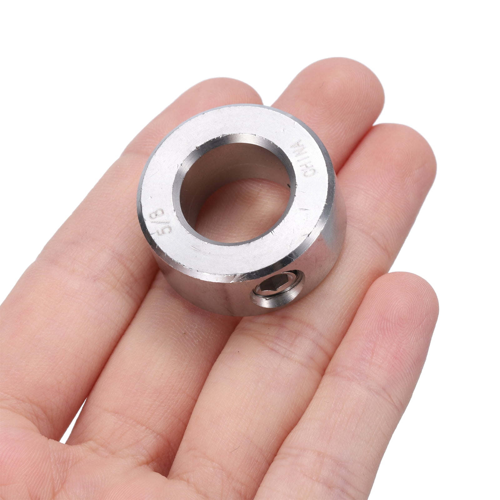 8 Pcs Set Screw Shaft Collar 5/8"Bore, 304 Stainless Steel Shaft Collars, 1-1/8"OD, 1/2"Thickness