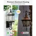 thumbnail image 6 of VIANIS 22" Large Dusk to Dawn Outdoor Lighting, Oil Rubbed Bronze Outdoor Wall Lights, Porch Lights Outdoor with Tempered Beveled Glass, Waterproof Exterior Lighting Fixtures, Classic Type, 6 of 12