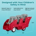 thumbnail image 3 of Foundations Gaggle Parade 6-Seat Buggy Stroller, Durable Multi-Child Daycare Stroller with Safety Harnesses, Red/Gray, 3 of 9
