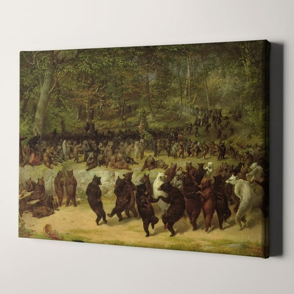 The Bear Dance by William Holbrook Beard Canvas Wall Art Print