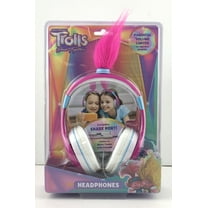 DreamWorks Trolls Pink Wired Headphones for Kids, Fun Design, 1 Piece