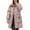 Khaki, variant on Women's Mid-Length Sherpa Lined Coat, Notch Lapel Long Jacket, Loose Fit Plus Size Winter Parka, Thickened Cotton Padded Overcoat, Comfortable Warm Outerwear Black L