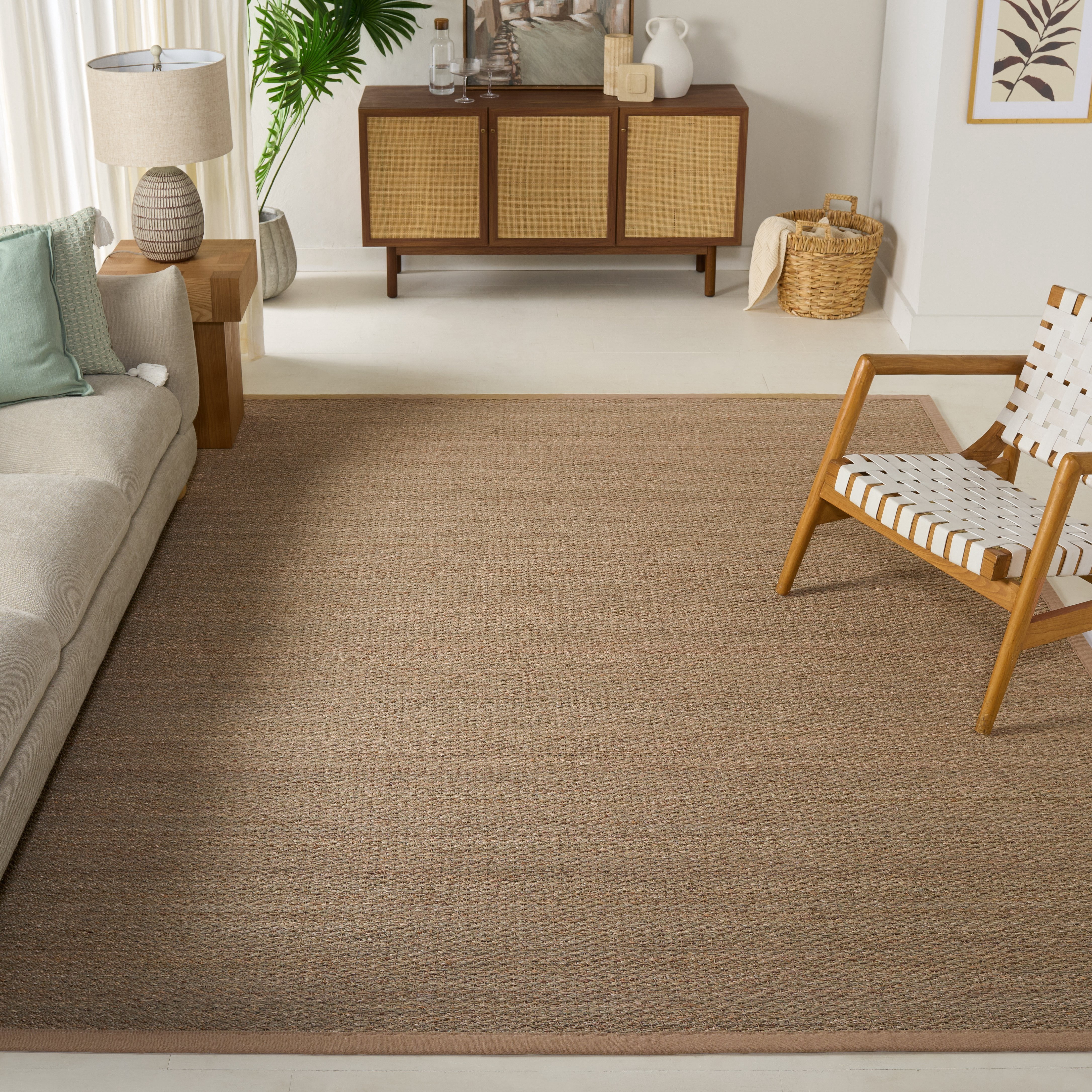 Safavieh Natural Fiber Maksim Border Area Rug, Natural/Beige, 10' x 14'