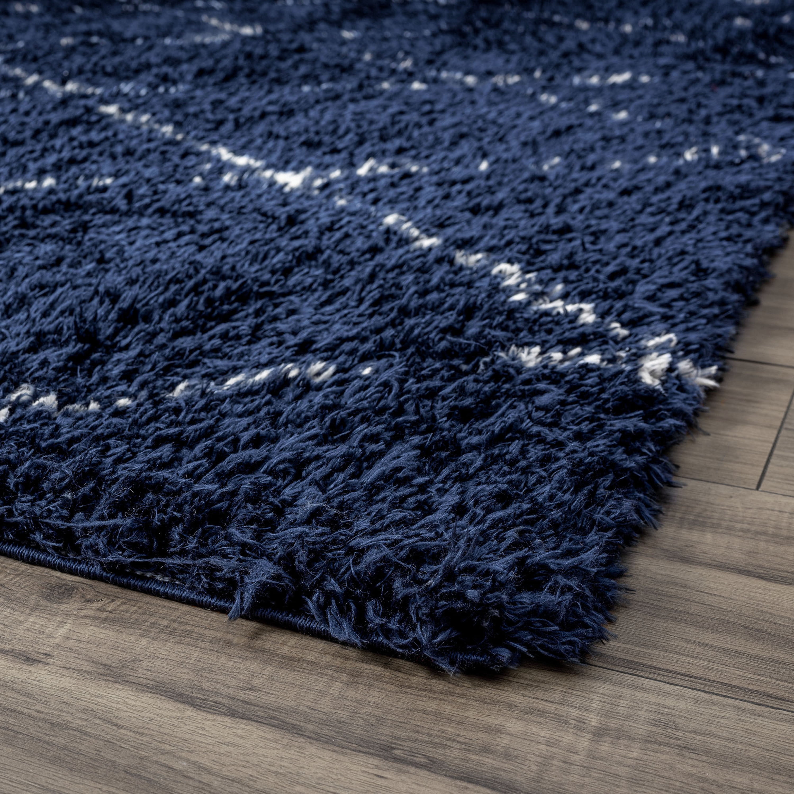 2x8 Modern Navy Runner Rugs for Hallway | Indoor Entry, Entryway, Walkway or Kitchen Rug 2'3'' x 7'3''
