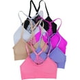thumbnail image 7 of ToBeInStyle Women's Pack of 6 Back-Lace Racerback Sports Bras - Thin Straps w/Backlace - OS, 7 of 7