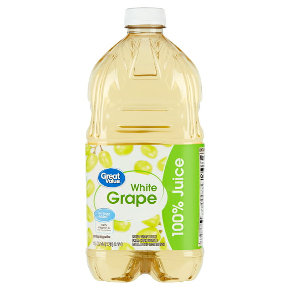 Great Value 100% White Grape Juice, 64 fl oz