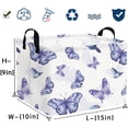 thumbnail image 4 of Butterfly Laundry Basket,Baby Nursery Hamper,Waterproof collapsible girl bedroom storage basket,Butterfly room decor,Toy Organizer,Books Box,Shelf Basket(Purple Butterflies), 4 of 4