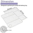thumbnail image 6 of Topboutique Cooling Rack Pack of 2, Stainless Steel Cooking Rack for Cooling Baking Roasting Grilling Drying, Rectangle 15.3" x 11.4" x 0.6", Fit Size Cookie Sheets Oven & Health & Dishwasher Safe, 6 of 8